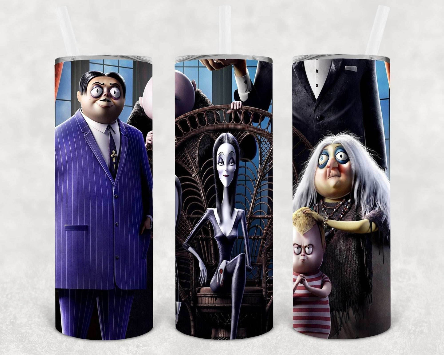 Addams Family 20 oz Skinny Tumbler -