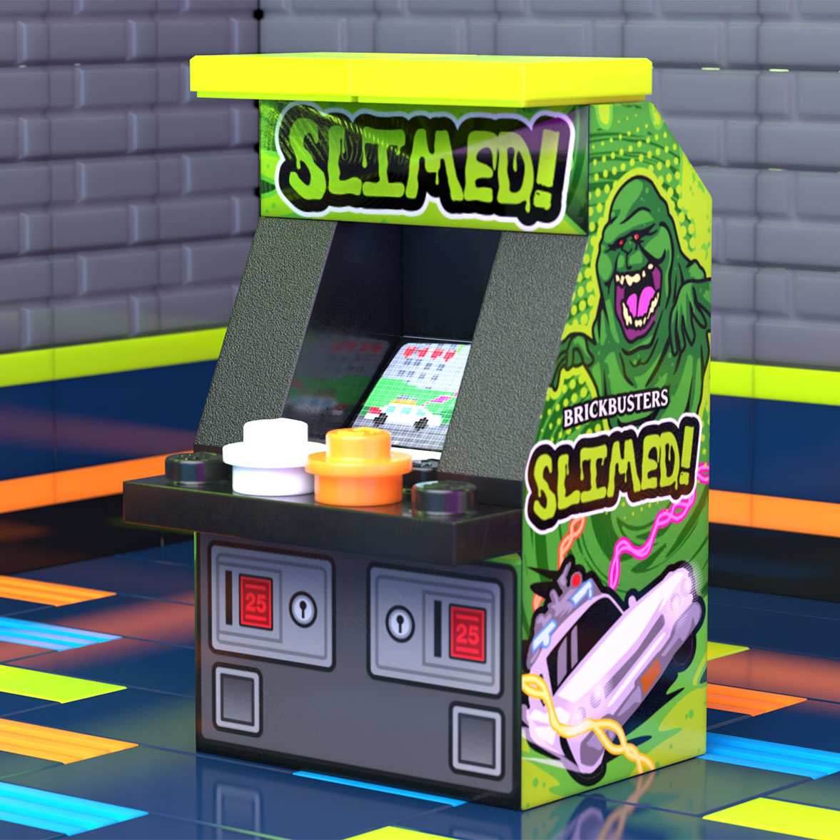 Custom Slimed Arcade Machine -