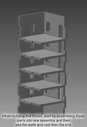 6mm Large Apartment Block (Matboard) - 285CSS152 -