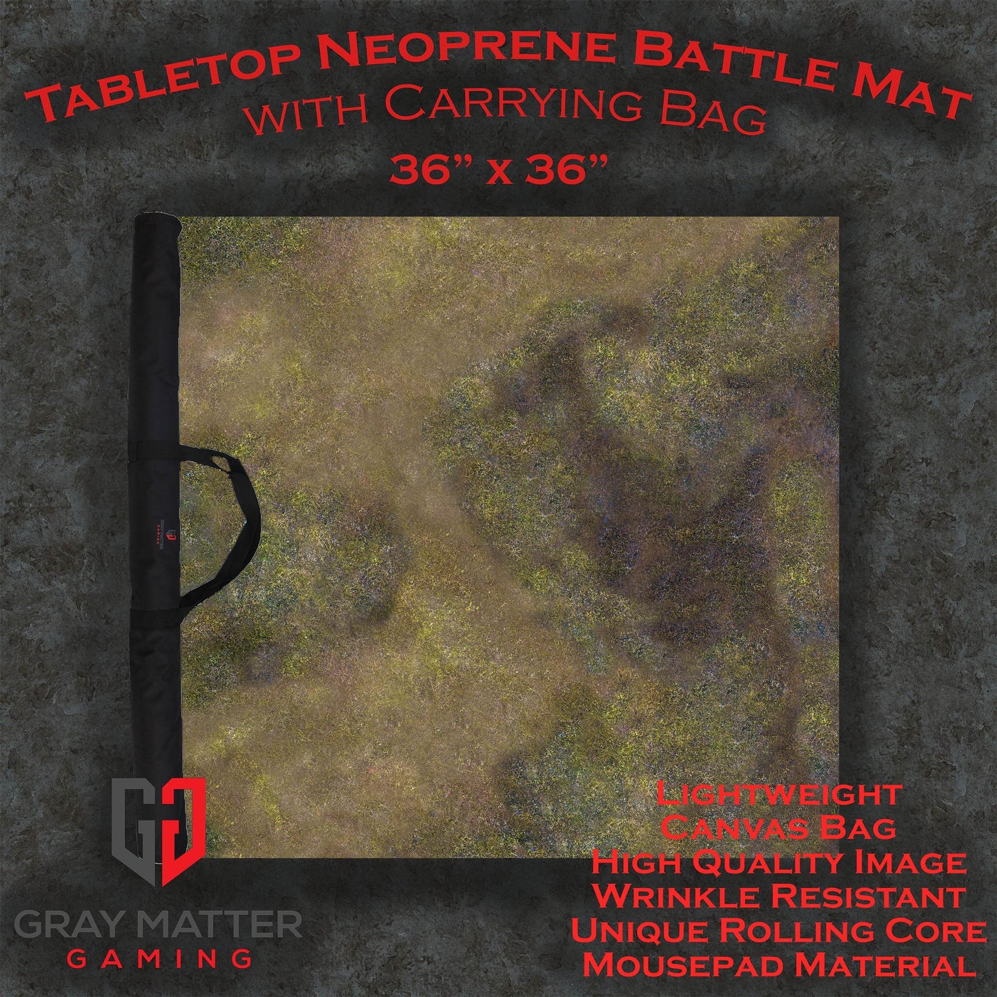 Autumn Prairie - Neoprene Battle Mat - Warhammer, AoS, 40K, Kill Team, MCP, Shatterpoint, Legion, More - 36x36