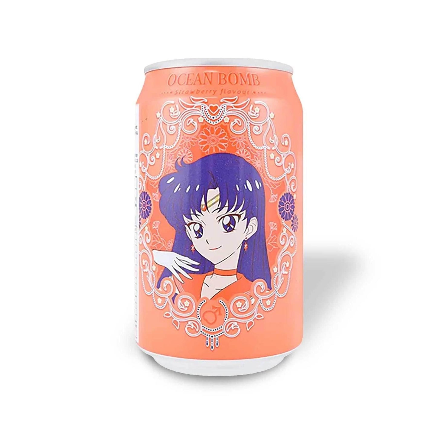 Ocean Bomb Strawberry Flavor Sparkling Water Sailor Moon Sailor Mars (1 Can) -