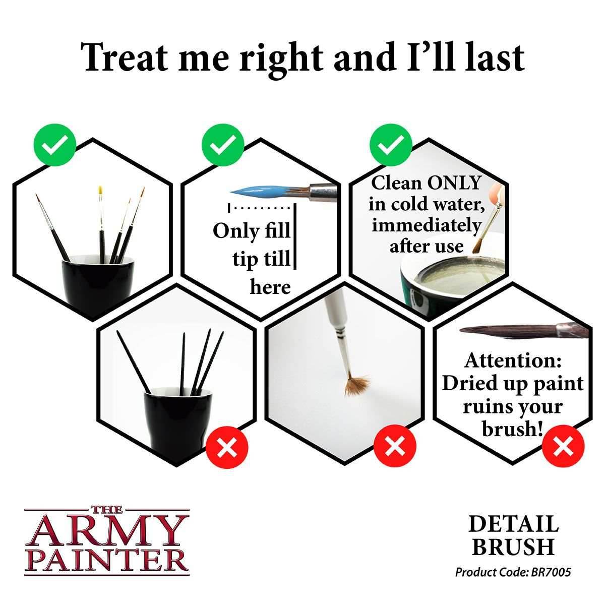 Army Painter Tools: Wargamer Brush - Detail -