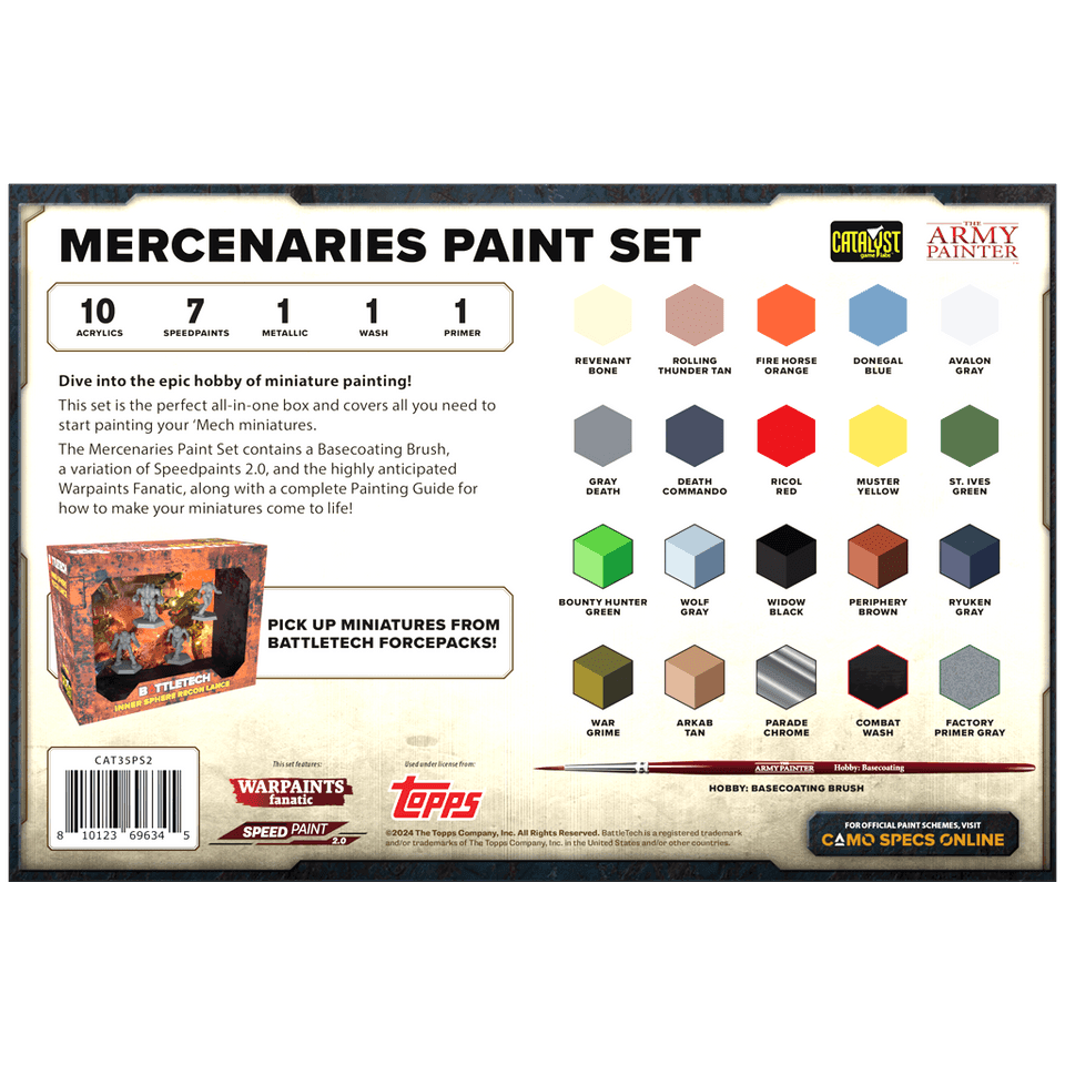 BattleTech: Mercenaries Paint Set -