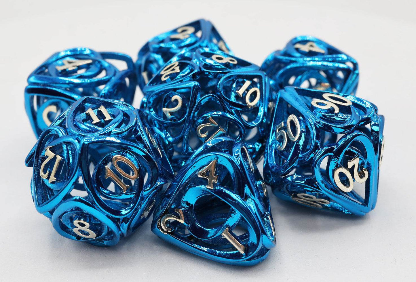 Hollow Hearts: Blue - Metal RPG Dice Set -