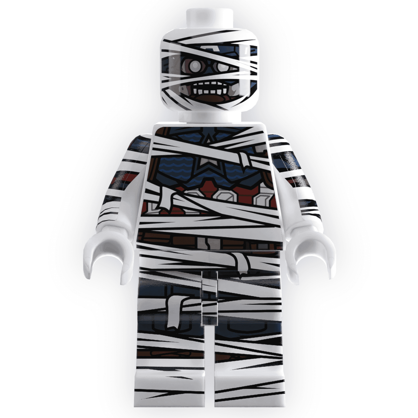CAPTAIN as Mummy Minifig made using LEGO parts -