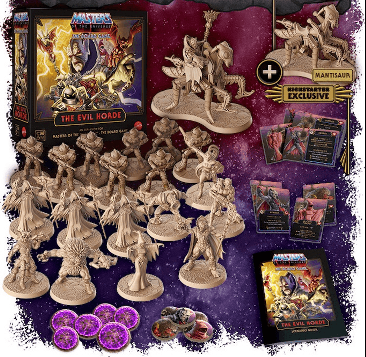Masters of the Universe: the Evil Horde + Mantisaur -