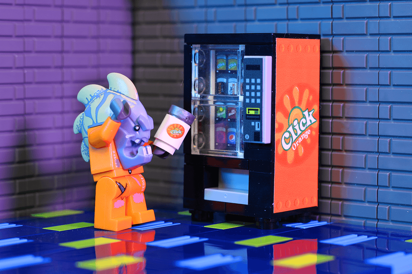 Orange Click - B3 Customs Soda Vending Machine -