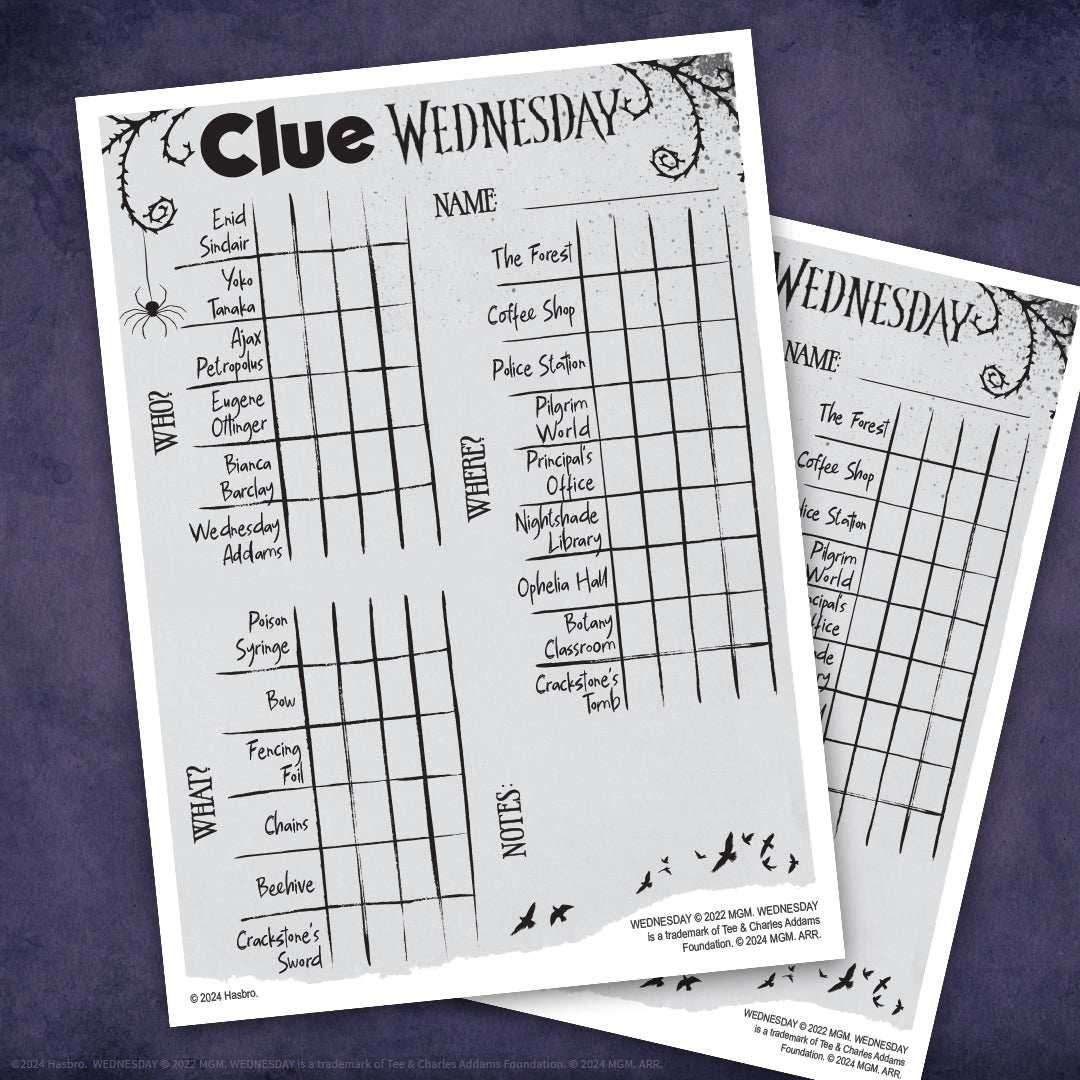 Clue: Wednesday -