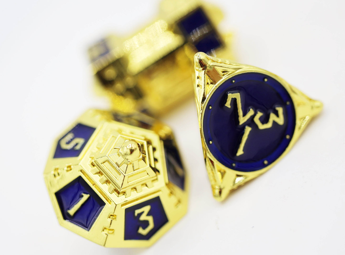 Dice 51: Cobalt Cosmos - Metal RPG Dice Set -
