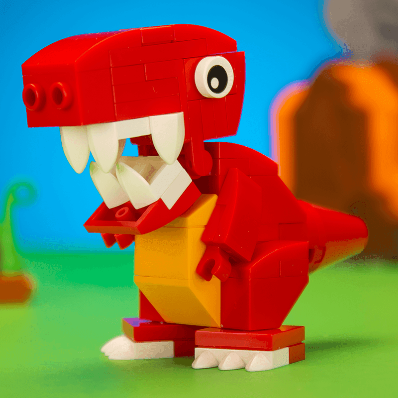 Baby T-Rex Dinosaur Building Set made with LEGO parts - B3 Customs -