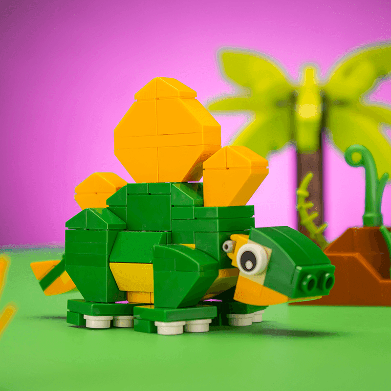 Stegosaurus - Custom Dinosaur Set made using LEGO parts - B3 Customs -