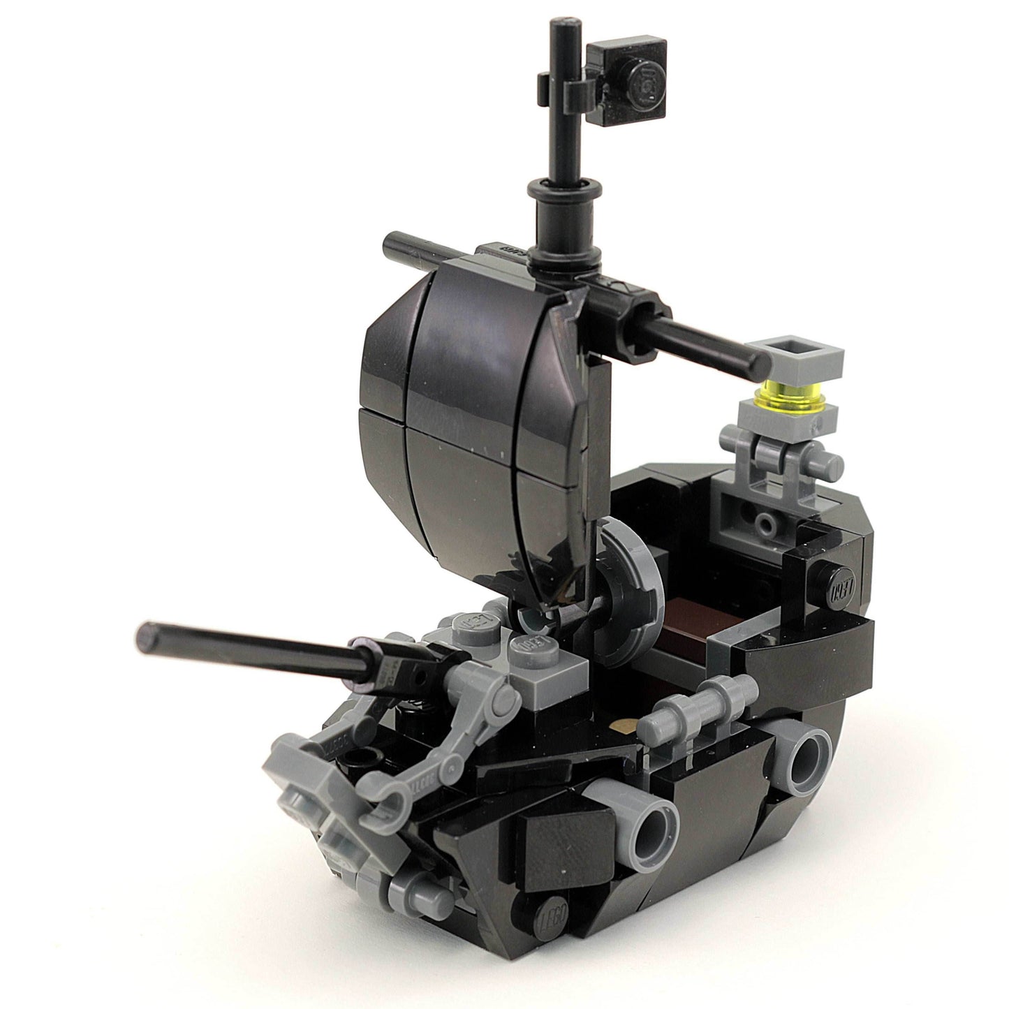 Custom Black Ship (Pearl) with Jack Sparrow Minfigure -