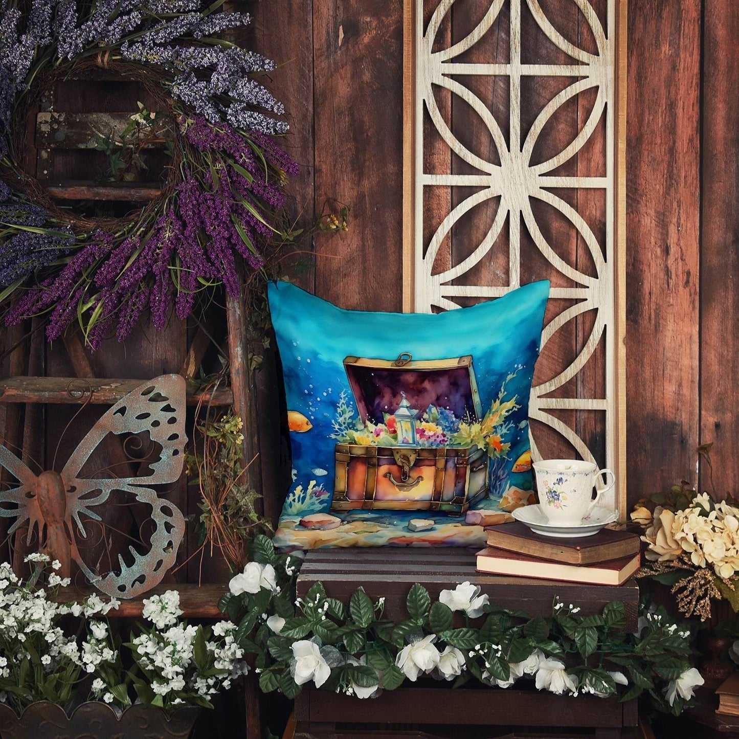 Treasure Chest Throw Pillow -