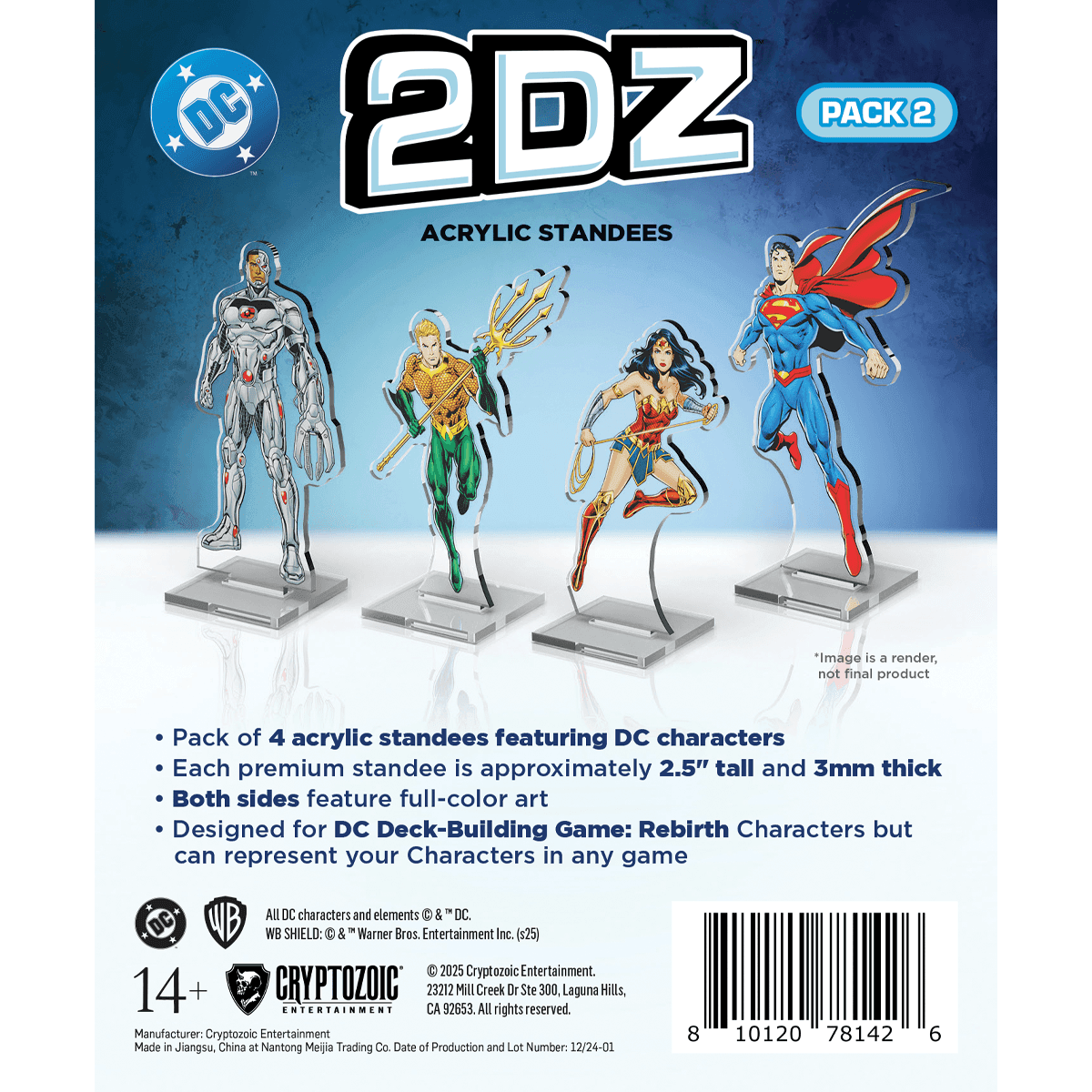 DC 2DZ Acrylic Standees: Pack 2 -