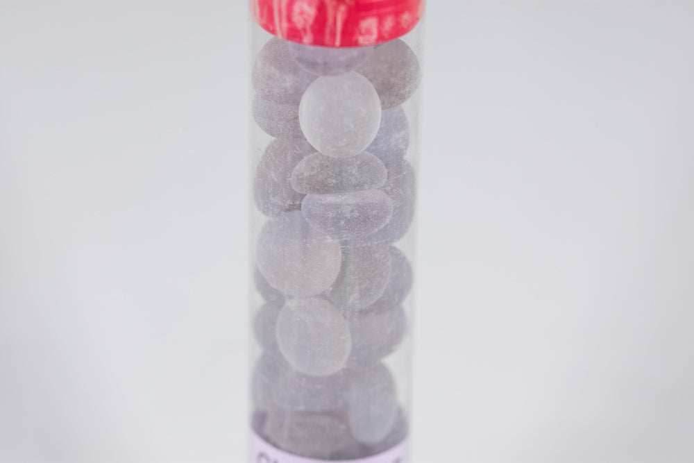 40+ Crystal Lilac Frosted Glass Gaming Stones Counters -