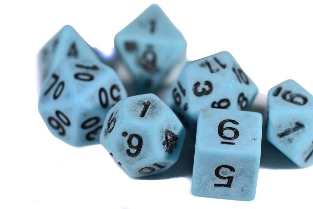 Blue Ancient 7-Dice Set -