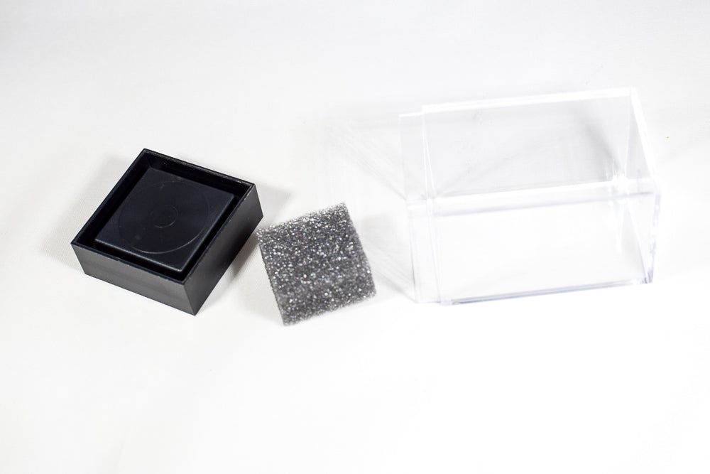 Empty Crystal Display Box (M) Tall Clear w/Black Lid 2½"x 1½"x 1½"
