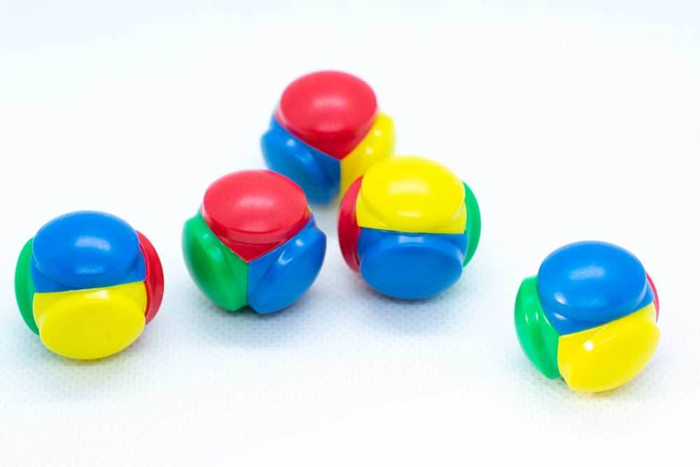 Color Selector Blue, Red, Yellow, Green Plastic D4 Koplow Dice Kids Math -