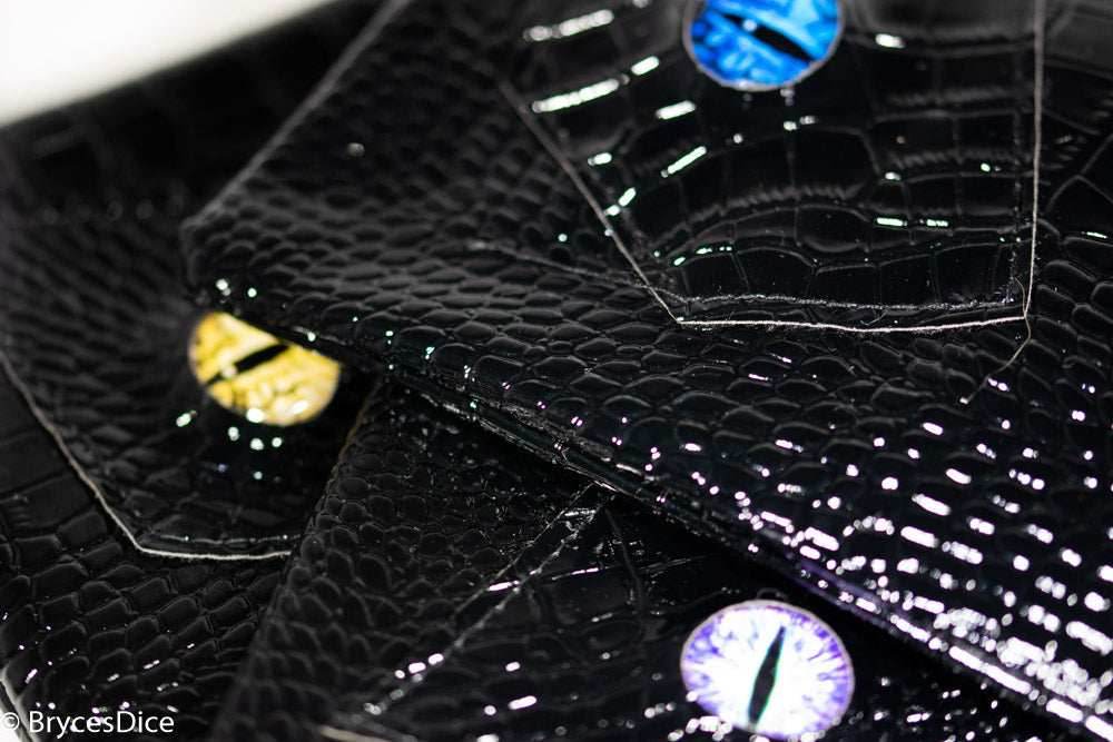 Dragon Scale Dice Bag 6x4 Inch w/Dragon Eye (red color eye) -