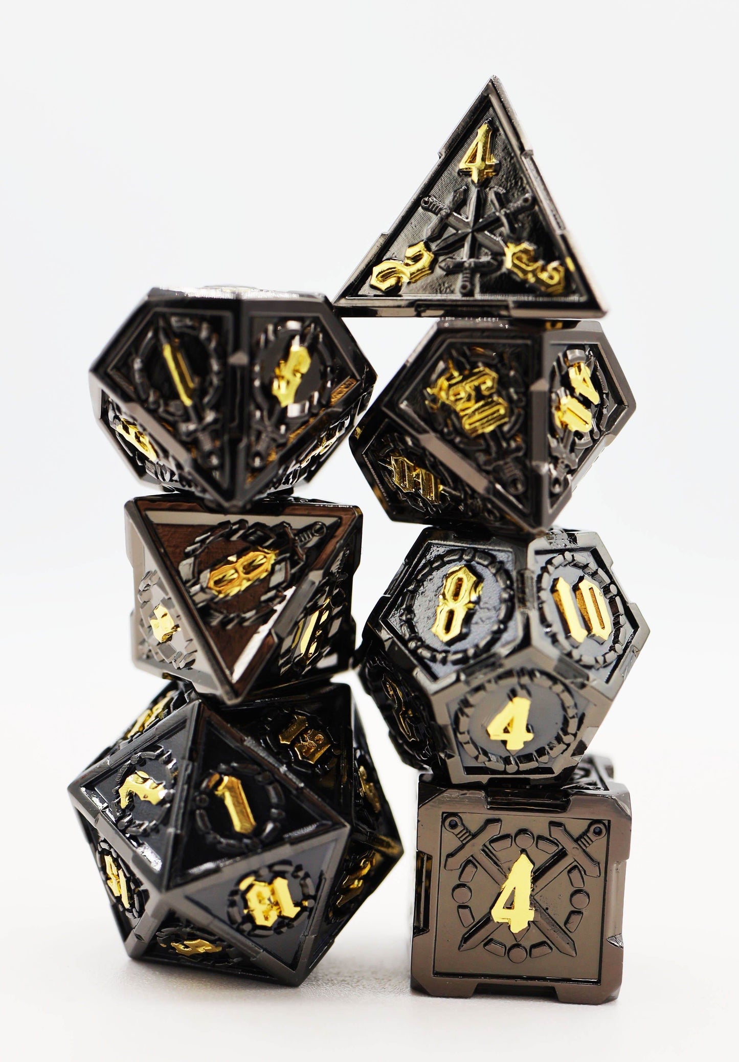 Crossed Swords: Demonic Sword - Metal RPG Dice Set -