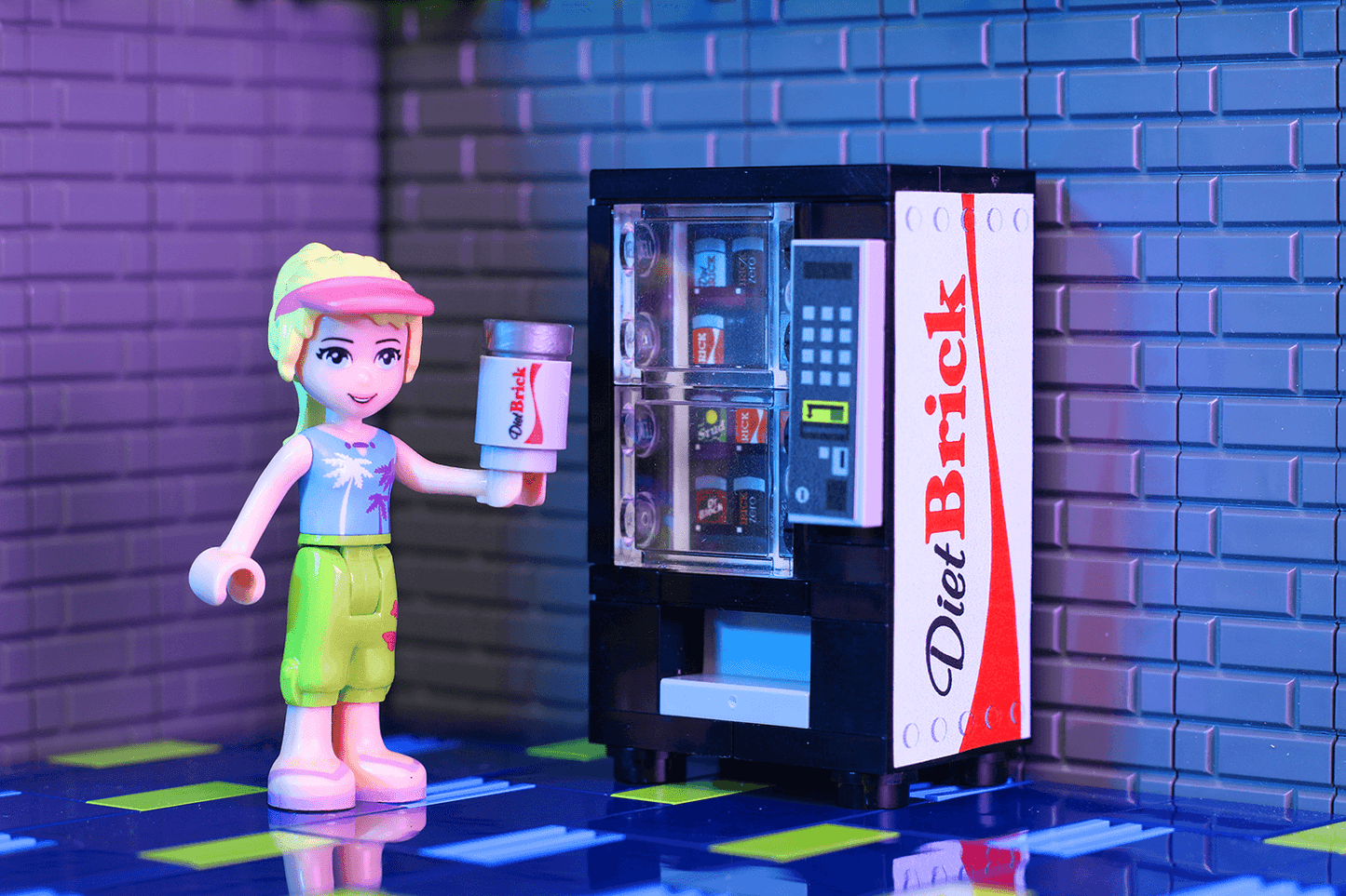 Diet Brick - B3 Customs Soda Vending Machine made using LEGO parts -