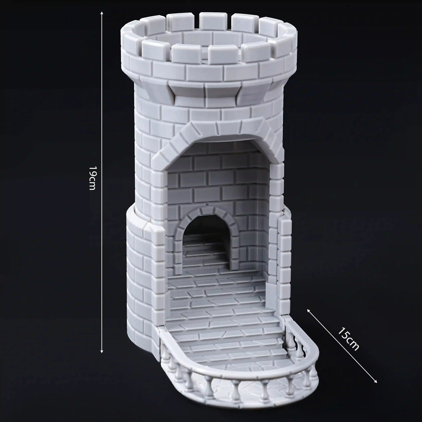 3D printed medieval castle dice tower