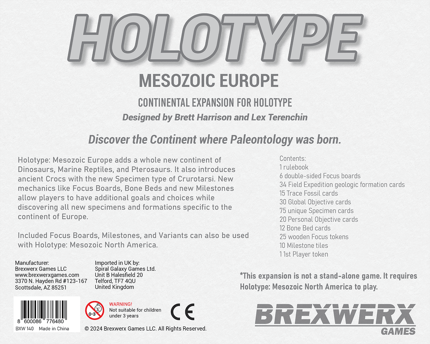 Holotype: Mesozoic Europe -