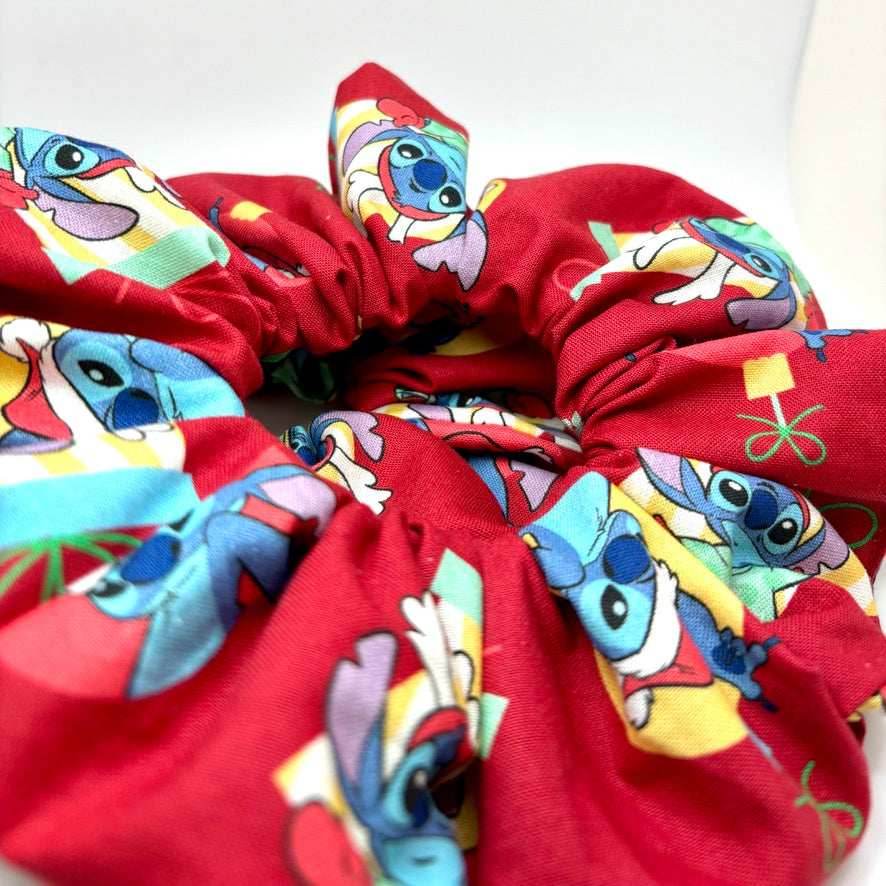 Red Stitch Christmas Scrunchie -