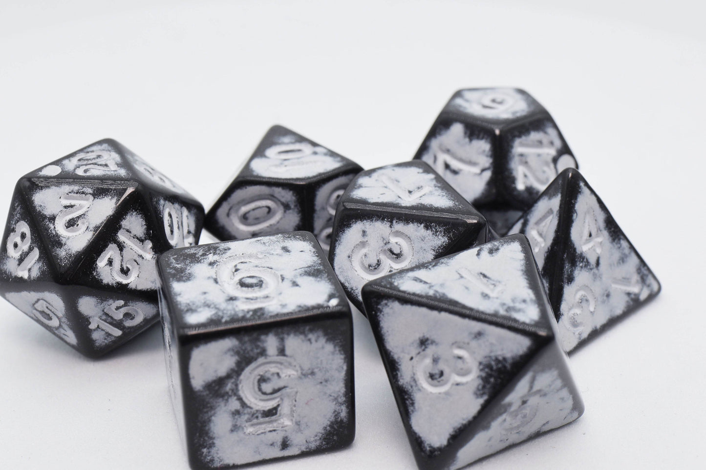 Timeworn White RPG Dice Set -