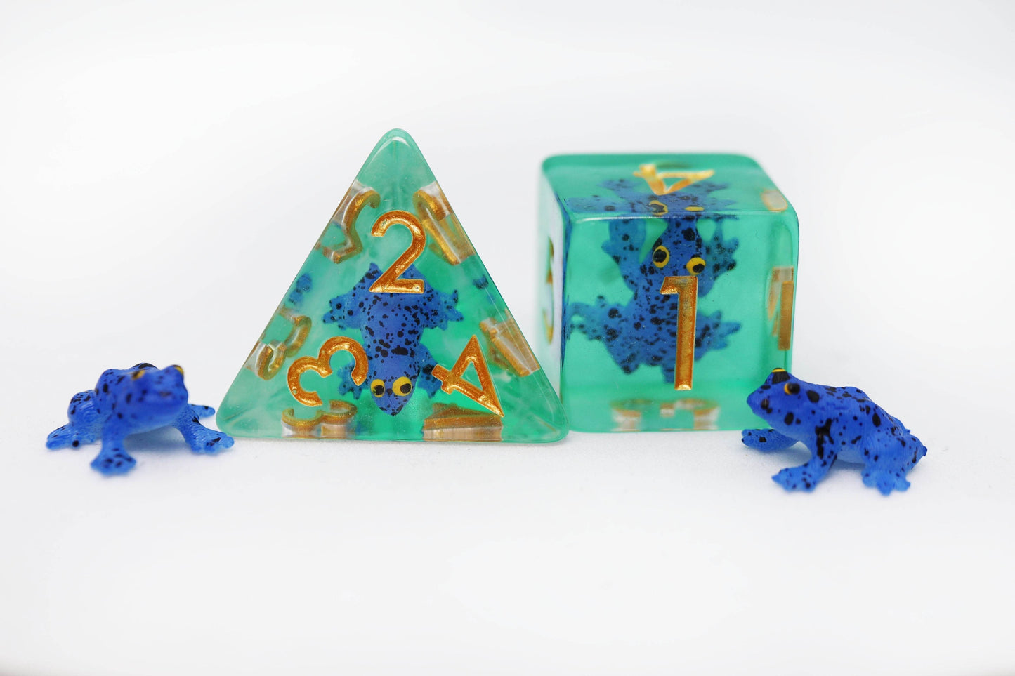 Dark Blue Frog RPG Dice Set -