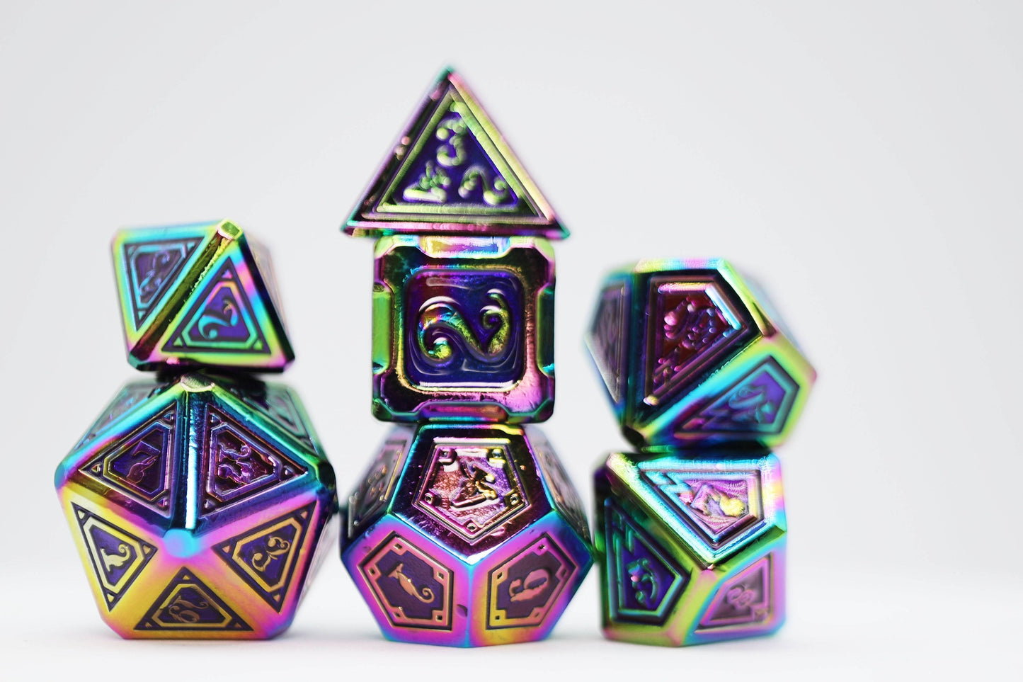 Alchemist Metals: Burnt Opal - Metal RPG Dice Set -