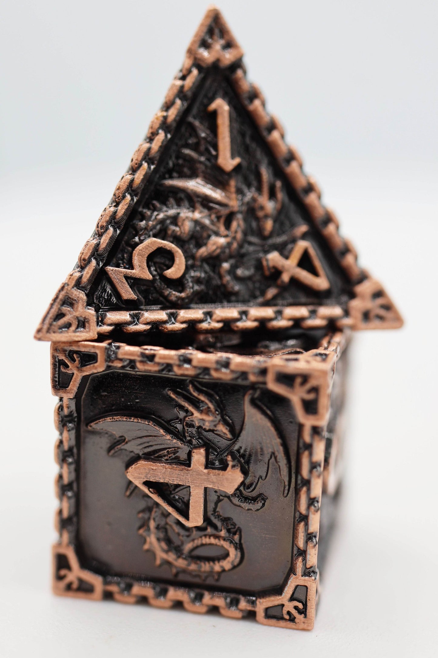 Chained Dragon: Copper - Metal RPG Dice Set -