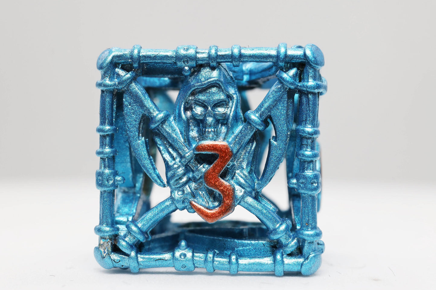 Grim Scythe: Blue - Metal RPG Dice Set -