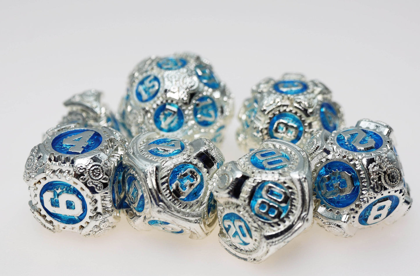 Airship Gears: Antarctic Expedition - Metal RPG Dice Set -