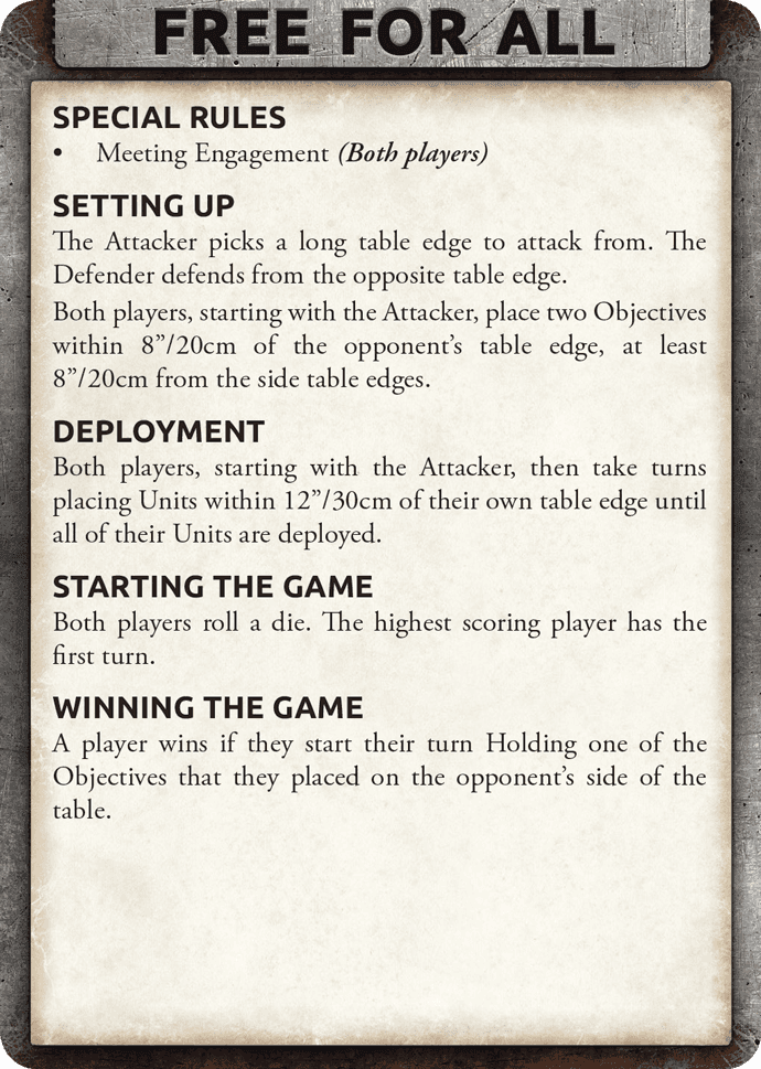 Flames of War: Mission Cards -