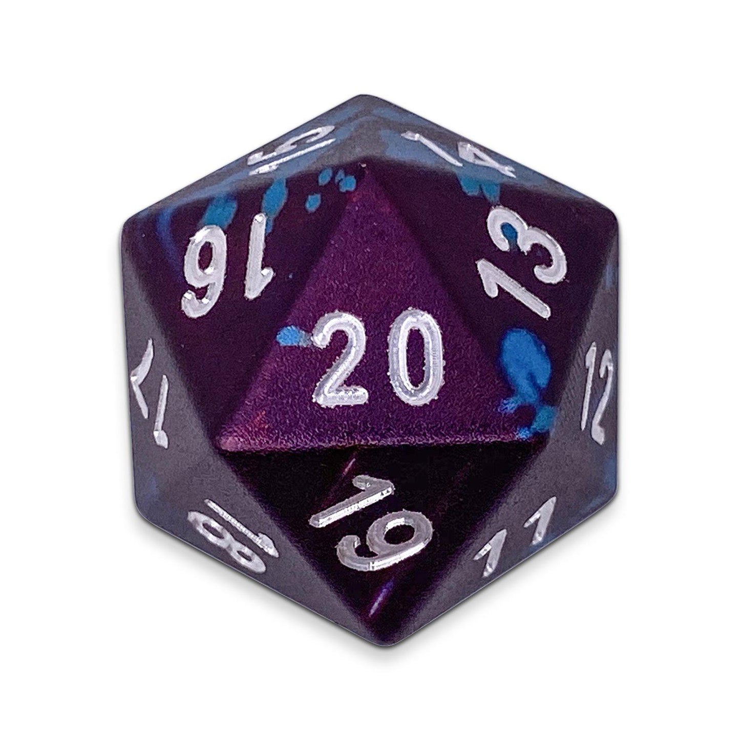 Single Wondrous Dice® Countdown D20 in Faerie Dragon by 6063 Aircraft Grade Aluminum