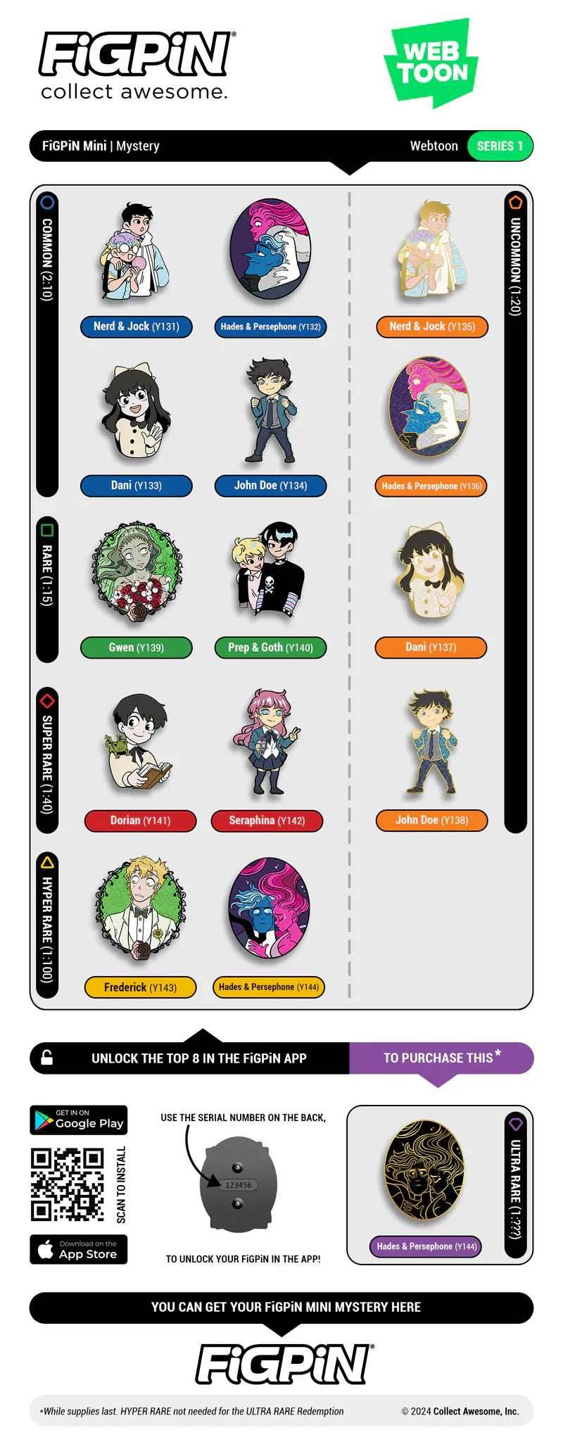 FiGPiN Webtoon Mystery Minis Series 1 -