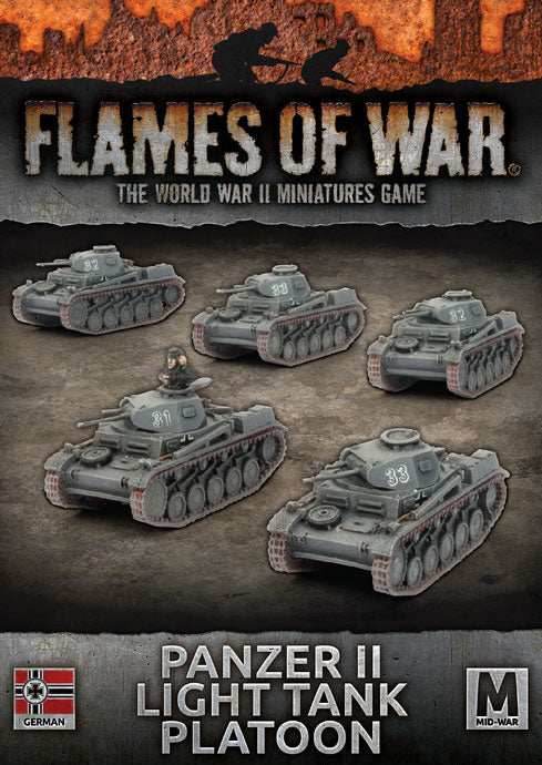 Flames of War: German Panzer II Light Tank Platoon (Mid War) -