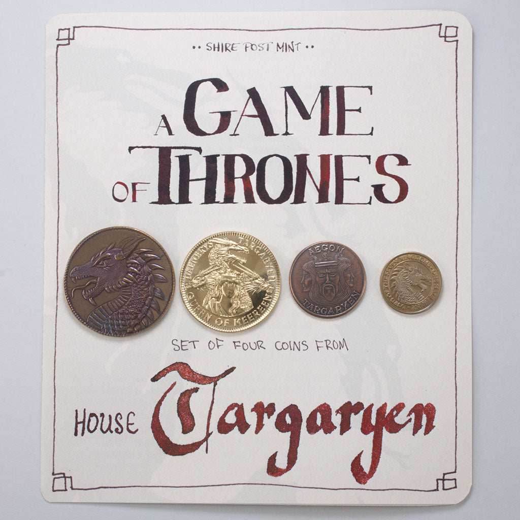 House Targaryen Set of Four Coins -