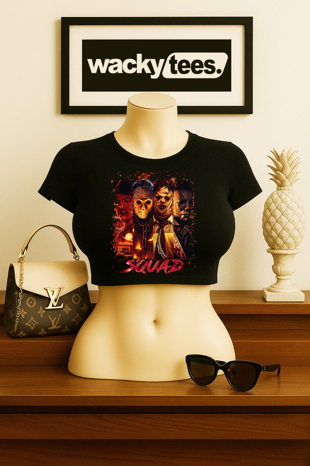 Halloween Serial Killer Squad Horror Terror Halloween Graphic Tee Shirt