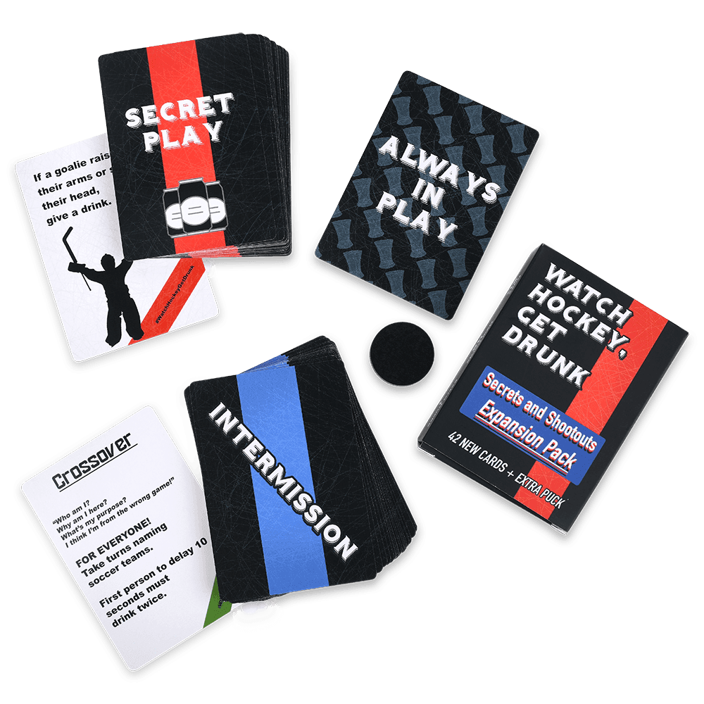 Secrets and Shootouts EXPANSION PACK for Watch Hockey, Get Drunk -