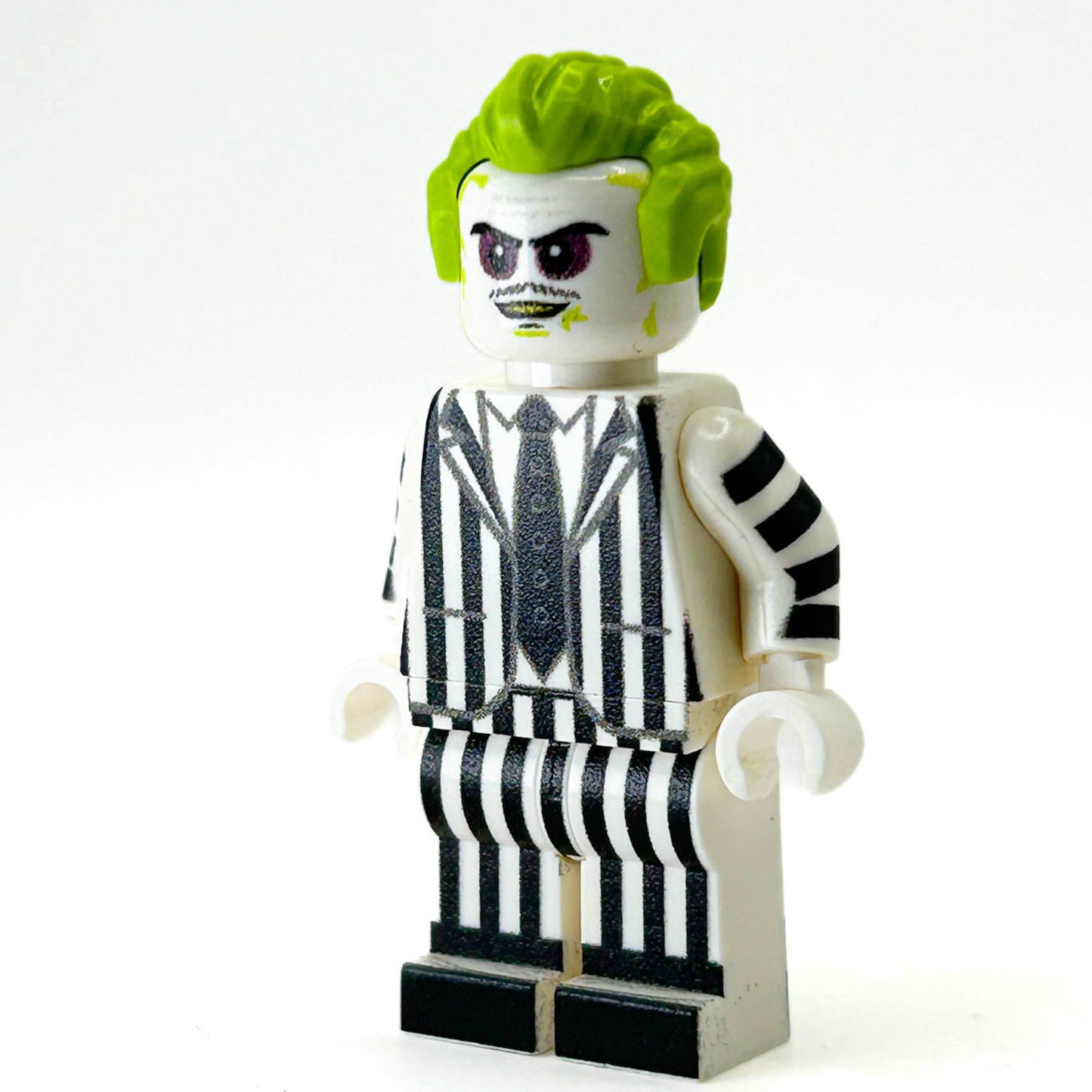 Beetlejuice Minifig made using LEGO parts -