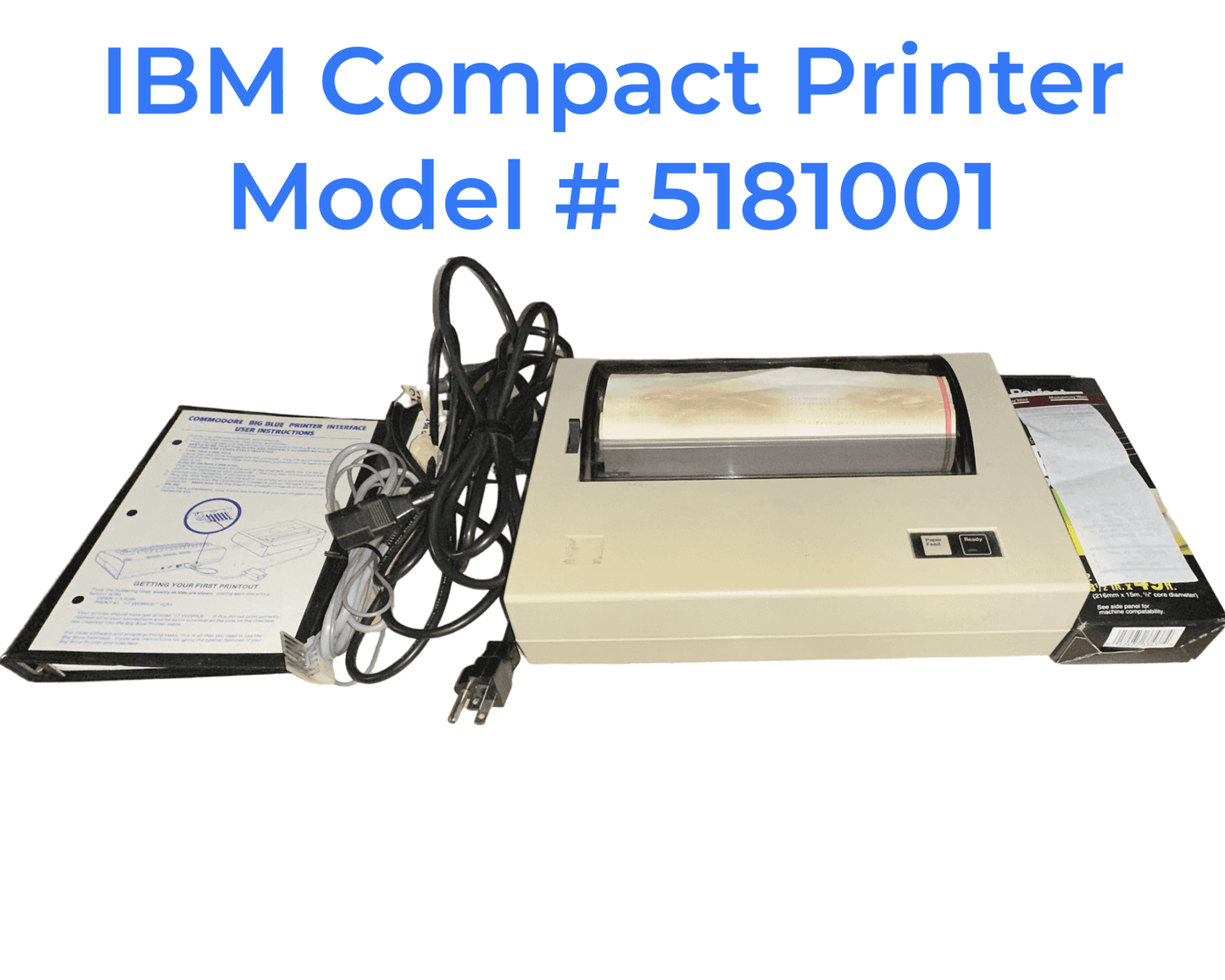 IBM 5181001 PC Compact Thermal Printer (RARE) - Commodore 64 -