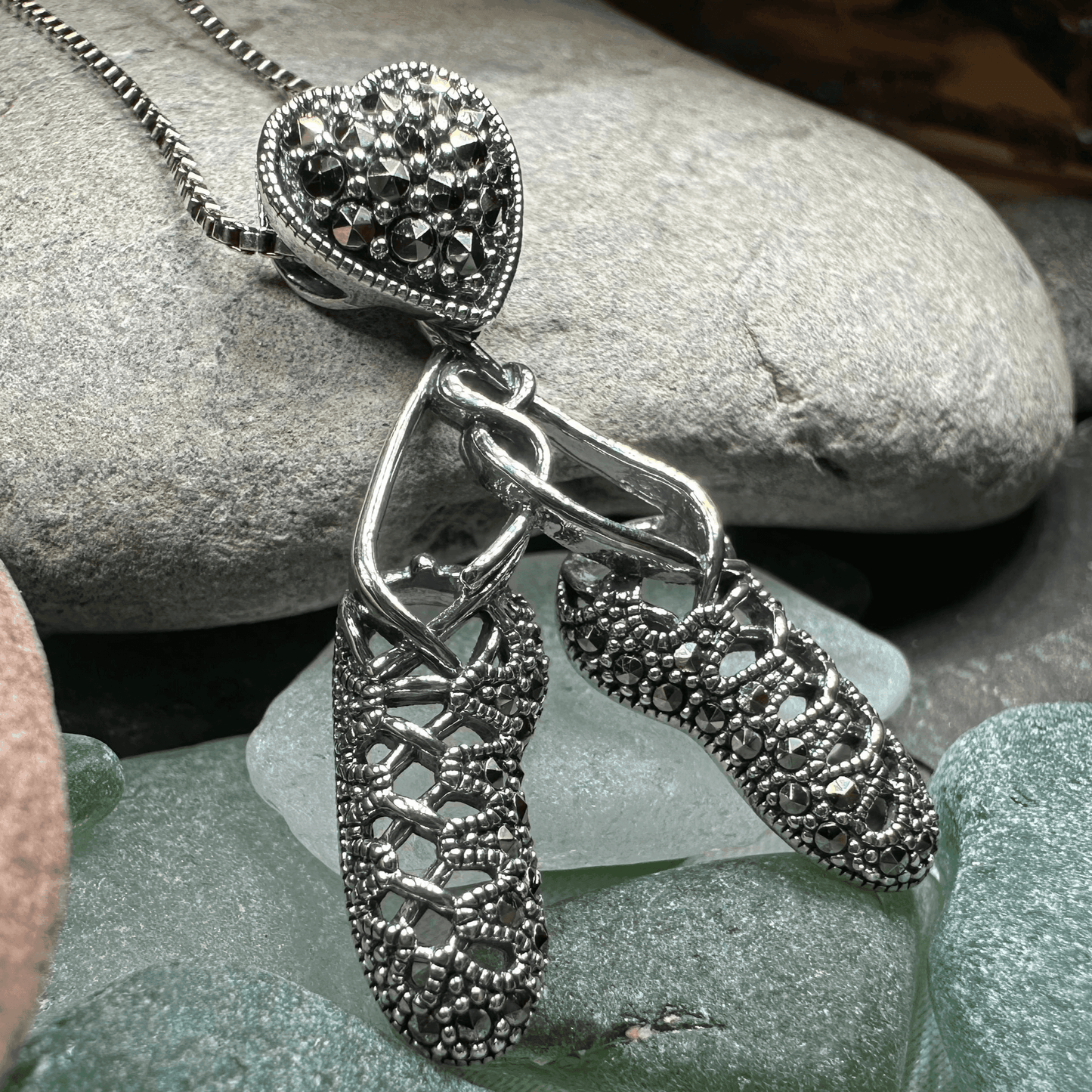 Marcasite Ghillies Irish Dance Necklace -