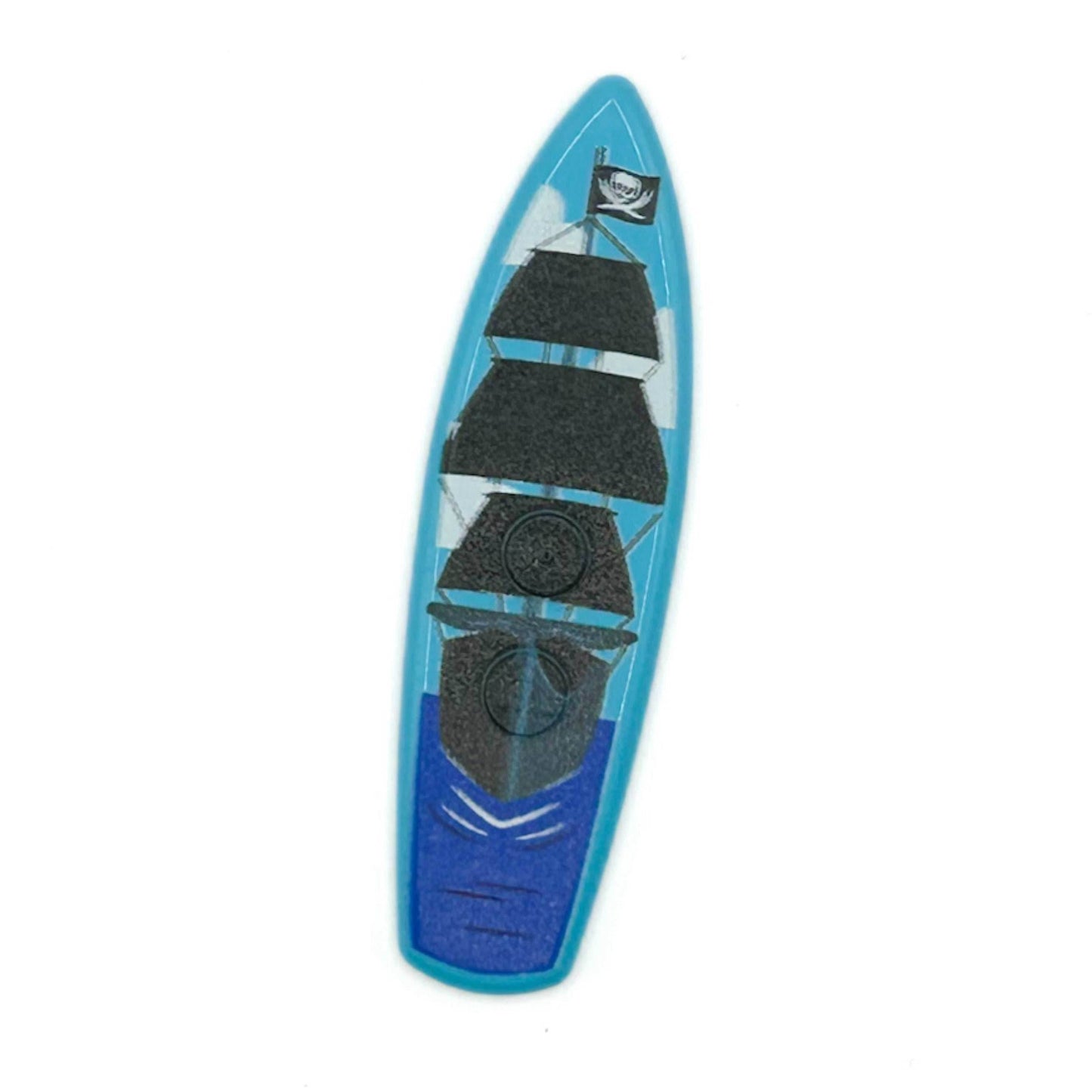 Custom Printed Black Pearl Surfboard made from LEGO® part -