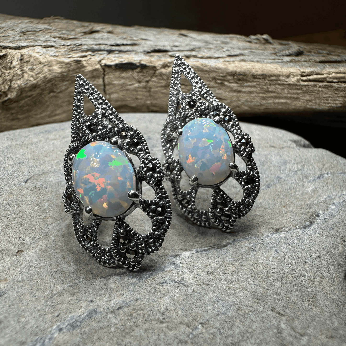 Love Knot Amethyst Earrings -
