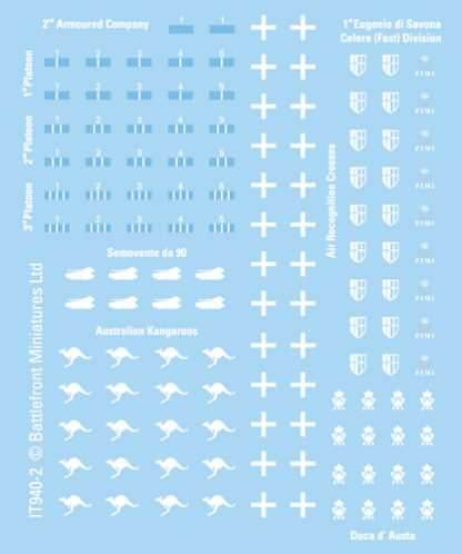 Flames of War: Italian Decals -