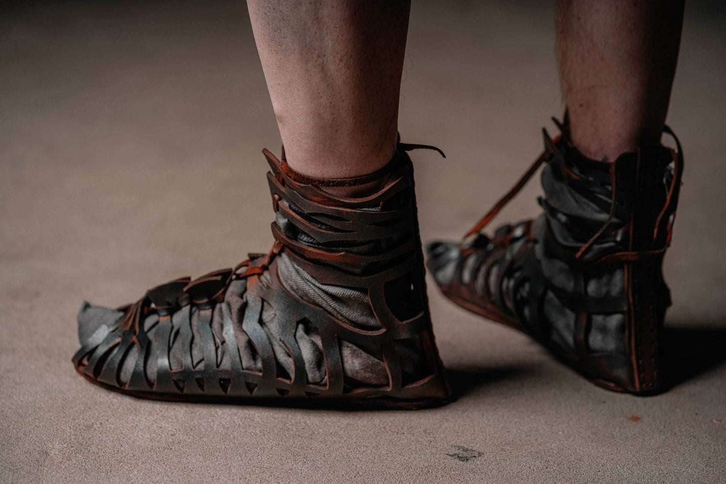 Leather gladiator sandals - 5US