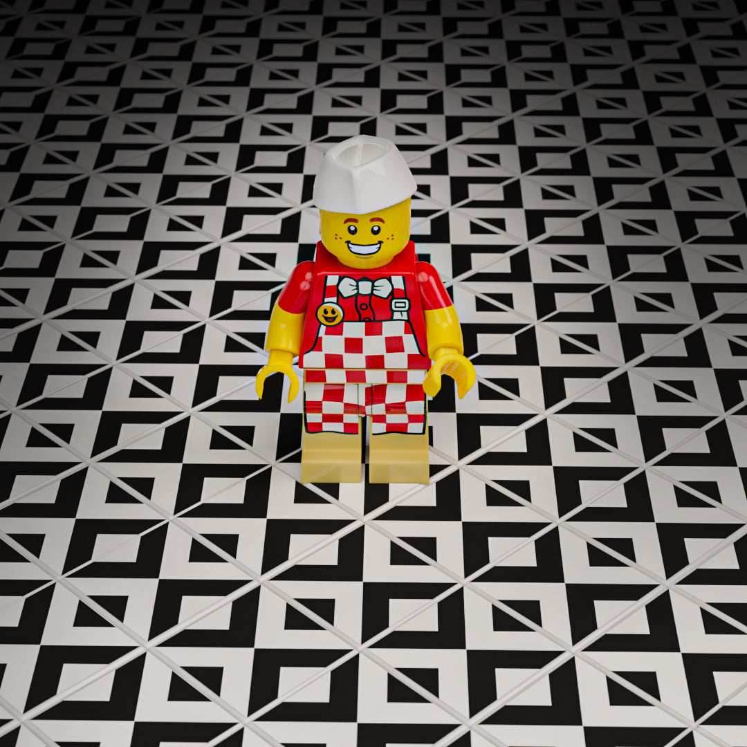 Black & White Kitchen / Diner Flooring - B3 Customs® Printed 2x2 Tile -