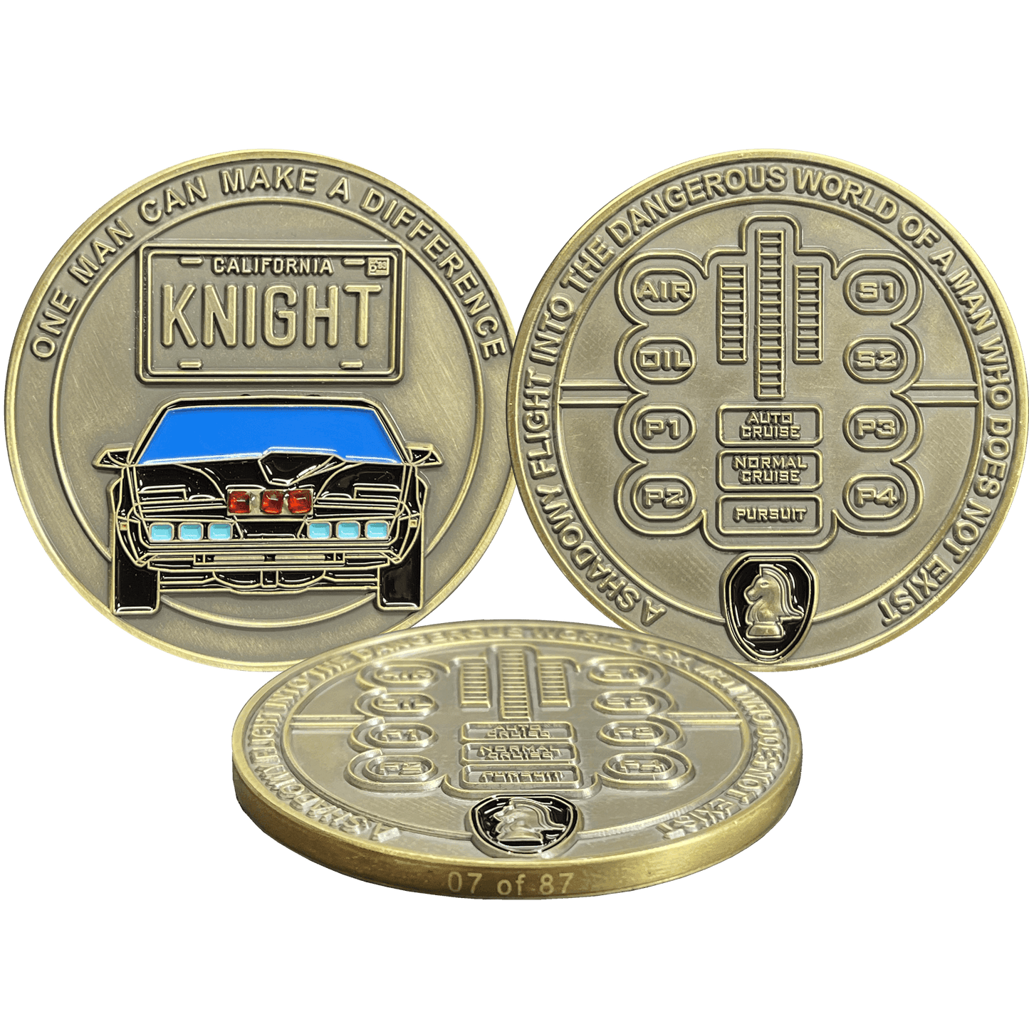 BL13-008 Knight Rider license plate KITT voice box Challenge Coin with serial number -